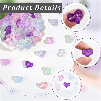 80Pcs Transparent Glass Beads GLAA-PA0001-77-1