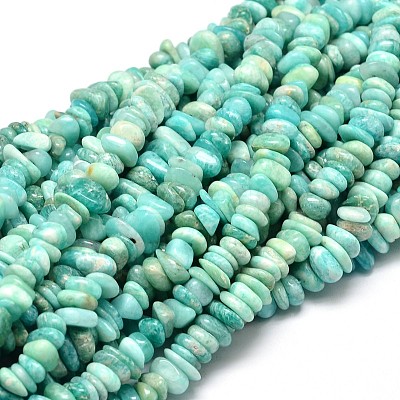 Natural Amazonite Chip Beads Strands X-G-E271-108-1