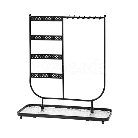 U Shaped Iron Jewerly Organizer Display Towers with Tray PW-WGF5583-02-1