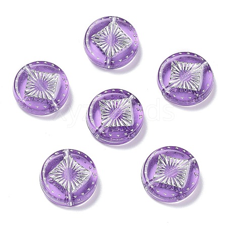 Plating Transparent Acrylic Beads OACR-G016-07K-1