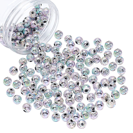 Electroplated Natural Lava Rock Beads G-NB0001-93-1