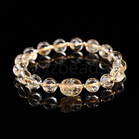 Natural Citrine Stretch Bracelets PW-WG9B861-06-1