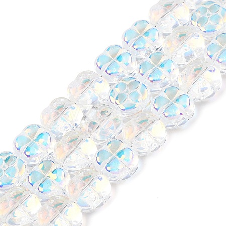 Electroplate Glass Beads Strands EGLA-T021-06B-1