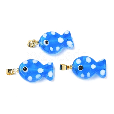 Handmade Lampwork Pendants LAMP-G168-04C-1