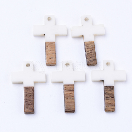 Resin & Walnut Wood Pendants RESI-N025-012A-B05-1