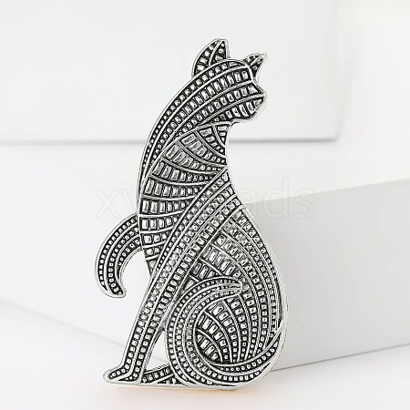 Persian Cat Alloy Brooches JEWB-Q004-03AS-1