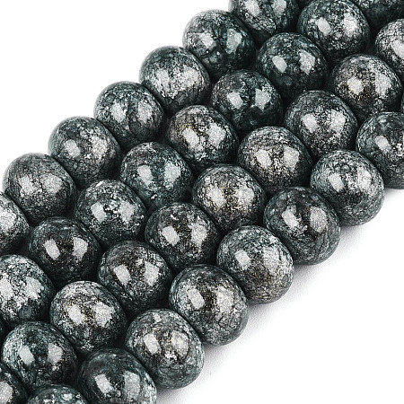 Opaque Baking Paint Glass Beads Strands GLAA-Q110-03A-14-1