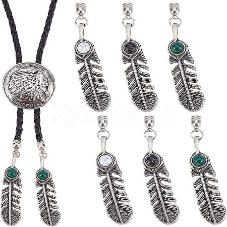 3 Sets 3 Colors Electroplate Zinc Alloy Cord Ends FIND-CA0004-05-1