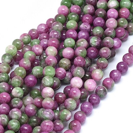 Natural Dyed Jade Beads Strands G-F601-A31-1