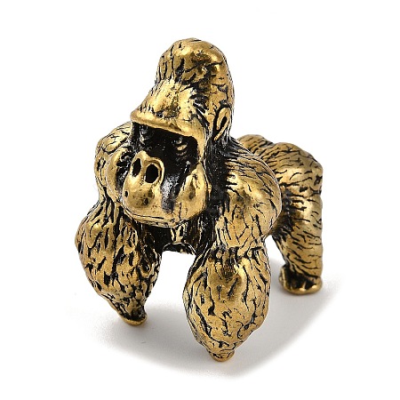 Brass 3D Animal Figurines KK-C073-06A-AG-1