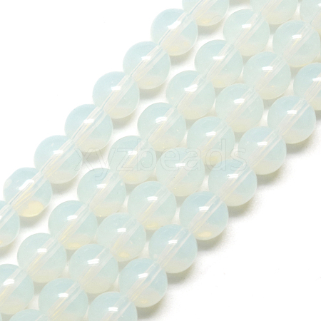 Imitation Jade Glass Beads Strands X-GR4mm69Y-1