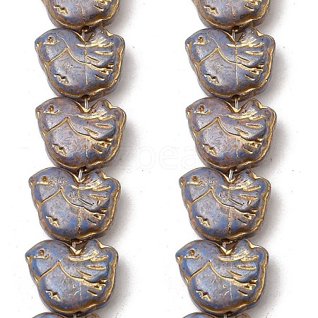 Painted Glass Beads Strands GLAA-Z021-10E-1