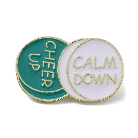 Alloy Cheer Up Calm Down Pill Shape Brooch JEWB-R021-01D-1