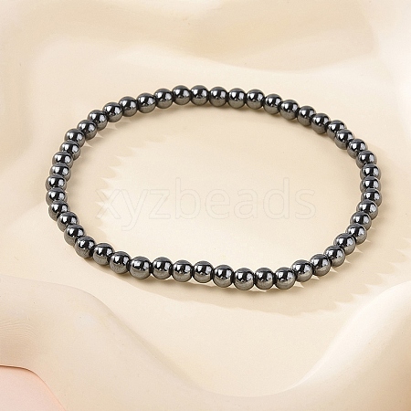 Synthetic Hematite Stretch Bracelets BJEW-P0131-011-1