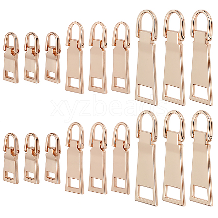 18Pcs 3 Styles Alloy Zipper Pull Tabs FIND-CY0001-83LG-1
