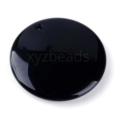 Natural Obsidian Pendants G-Q458-20-1