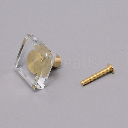 Square Glass Drawer Knobs FIND-WH0091-30-1