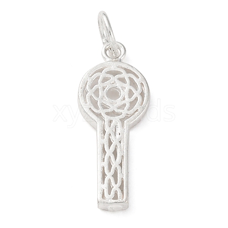 925 Sterling Silver Hollow Key Pendants STER-G045-19S-1