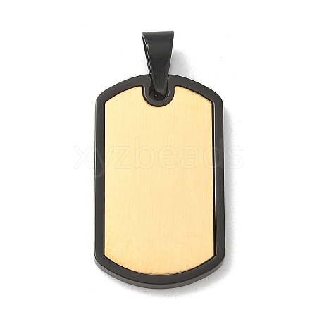 PVD Vacuum Plating 304 Stainless Steel Stamping Blank Tag Pendants STAS-G346-20GEB-1