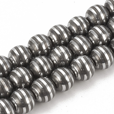 Electroplate Non-magnetic Synthetic Hematite Beads Strands G-T065-10mm-01E-1