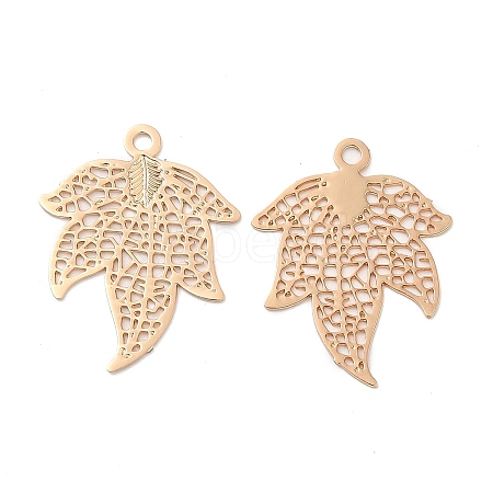 Long-Lasting Plated Brass Filigree Pendants KK-K336-35KCG-1