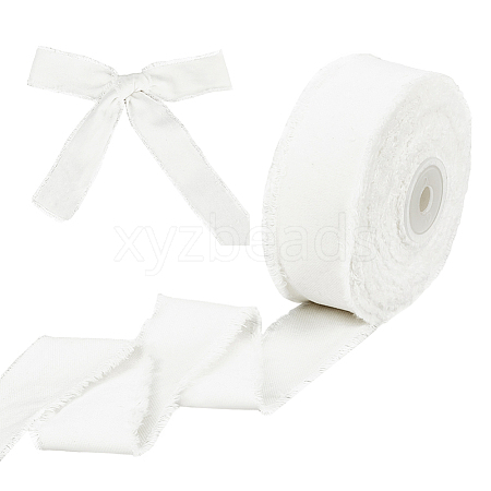 10 Yards Velvet Frayed Ribbon SRIB-WH0011-226A-1