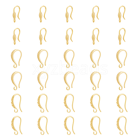 DICOSMETIC 30Pcs 3 Style Rack Plating Brass Earring Hooks KK-DC0002-02-1