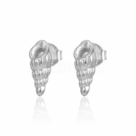 Non-Tarnish Stainless Steel Conch Shape Earrings for Women IK8613-2-1