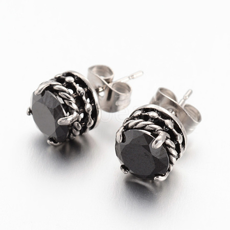 316 Surgical Stainless Steel Stud
Earrings EJEW-K042-10AS-1