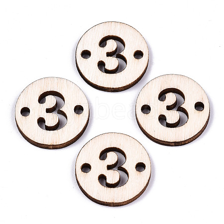 Unfinished Natural Poplar Wood Links Connectors WOOD-S045-138A-3-1