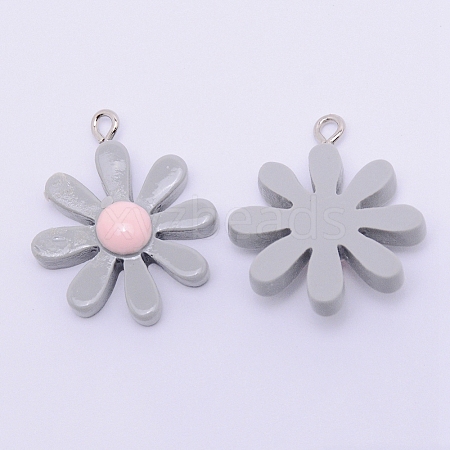 Resin Pendants RESI-WH0009-67C-1