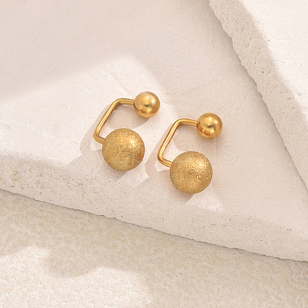 Round Stainless Steel Stud Earrings ED0217-1