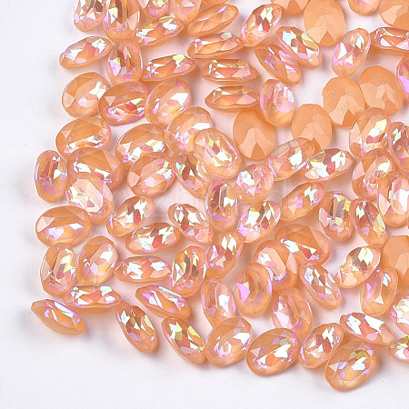 Pointed Back Resin Rhinestone Cabochons CRES-S379-8x10mm-C02-1