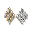 304 Stainless Steel Two Tone Stud Earrings for Women STAS-Z117-03GP-4