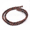 Natural Mahogany Obsidian Round Bead Strands G-P128-65-4mm-2