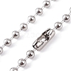 Non-Tarnish 304 Stainless Steel Ball Chain Necklaces for Women NJEW-G135-01B-P-2