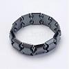 Non-Magnetic Synthetic Hematite Stretch Bracelets BJEW-F249-01A-1