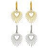 2Pairs 2 Colors 304 Stainless Steel Hoop Earrings EJEW-HS0001-25-1