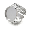 304 Stainless Steel Cuff Ring Components SA-CBA37BC-14D-P-1