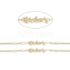 Brass Heart & Beaded Link Chains CHC-M025-15G-2