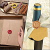 1Pc Golden Tone Brass Wax Seal Stamp Heads with Bamboo Stick Shaped Handles STAM-CP0001-05G-7
