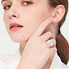 6Pcs Adjustable Brass Finger Rings Components KK-BBC0021-26-6