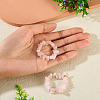 2Pcs Natural Rose Quartz Chip Beaded Pendants PALLOY-TAC0232-02-5
