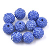 Handmade Polymer Clay Rhinestone Beads X-CLAY-T014-14mm-03-1