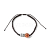 Adjustable Number Cube & Basketball Acrylic Braided Bead Bracelets for Women BJEW-JB10821-3