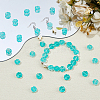 100Pcs Transparent Spray Painted Glass Beads GLAA-DC0001-61A-4