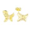 Brass Pave Clear Cubic Zirconia Stud Earring Findings KK-F875-06G-2