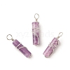 Natural Lepidolite Pendants PALLOY-JF01575-10-1