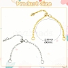 4Pcs 2 Colors Adjustable Brass Chain Finger Ring Making RJEW-CJ00001-2