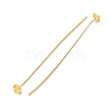 Brass Micro Pave Cubic Zirconia Stud Earring Findings CU-CBA4618-01G-04-2